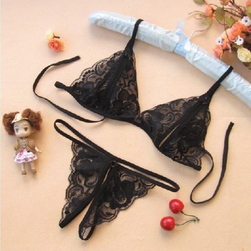 Sexy Lingerie Open Crotch Exposed Chest Bikini Bra Set Open Breast Three-Point Seductive Sexy Underwear Adult Products