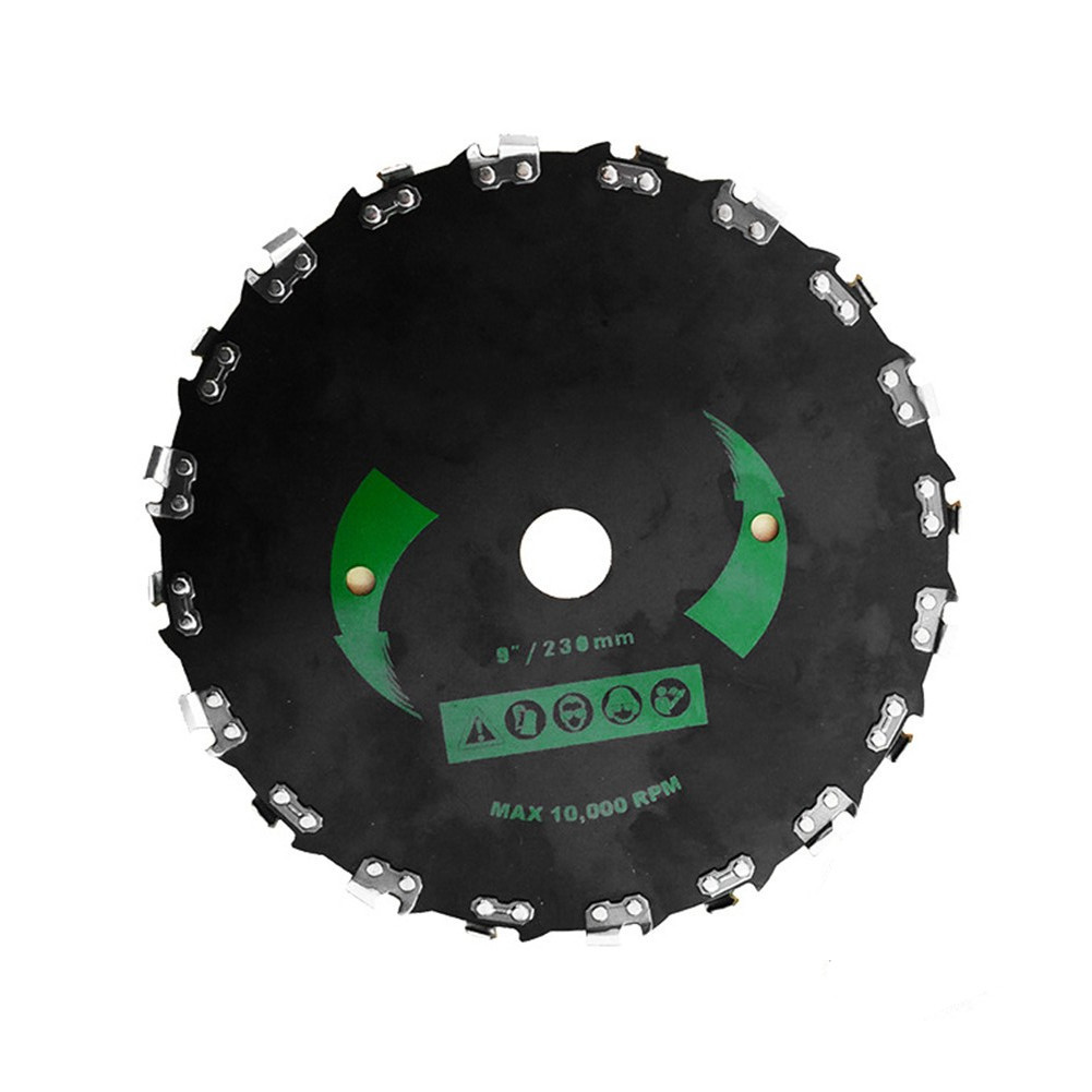 Venta directa de fábrica Placa de cadena cabeza de hierba 20 dientes cuchillo placa Cadena de 9 pulgadas hoja dentada cabeza de hierba accesorios cortacésped