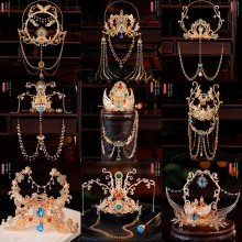 古风汉服异域风古典舞手工合金敦煌发冠配饰唐风影楼拍摄写真发饰