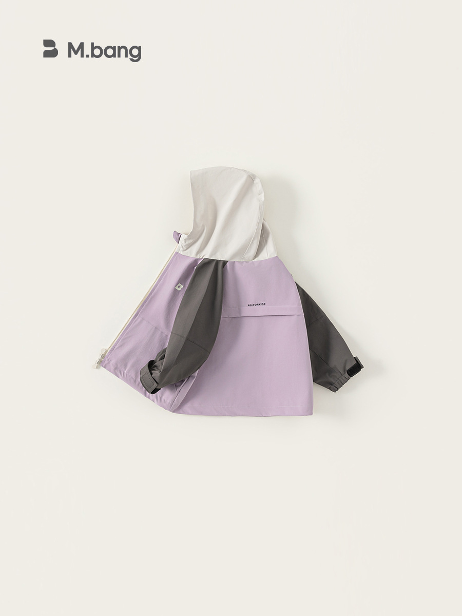 Youbao ropa para niños 2025 nuevas chaquetas para niñas ropa de primavera y otoño color a juego ropa de exterior chaqueta con capucha para niños casuales