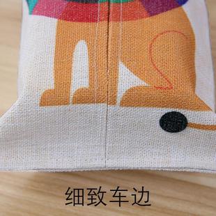 Ins Style Scandinavian Tissue Cover for Living Room and Toilet Cotton and Linen Tissue Box Car Creative Fabric Printed Tissue Cover