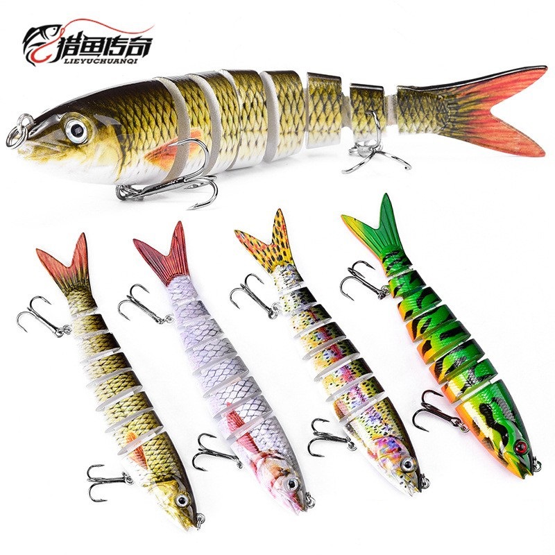 Directo de fábrica de múltiples secciones Luya cebo 8-Sección pescado agua dulce mar pesca cebo duro cebo Luya cebo tiro largo Venta caliente 13,5 cm