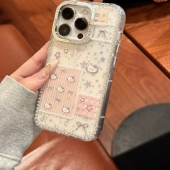 水ドリル粉縞kt猫はリンゴ16promax携帯ケースiphone15/14/13/proソフト12女を適用している