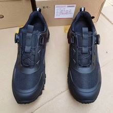春秋黑色执勤户外徒步帆布鞋快速扣一脚蹬透气耐磨运动跑步训练鞋