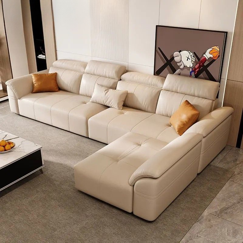 Nordic Style Fabric Sofa, Washable Technology Cloth, Simple Sofa, Straight Sofa, Leather Sofa, Aliexpress