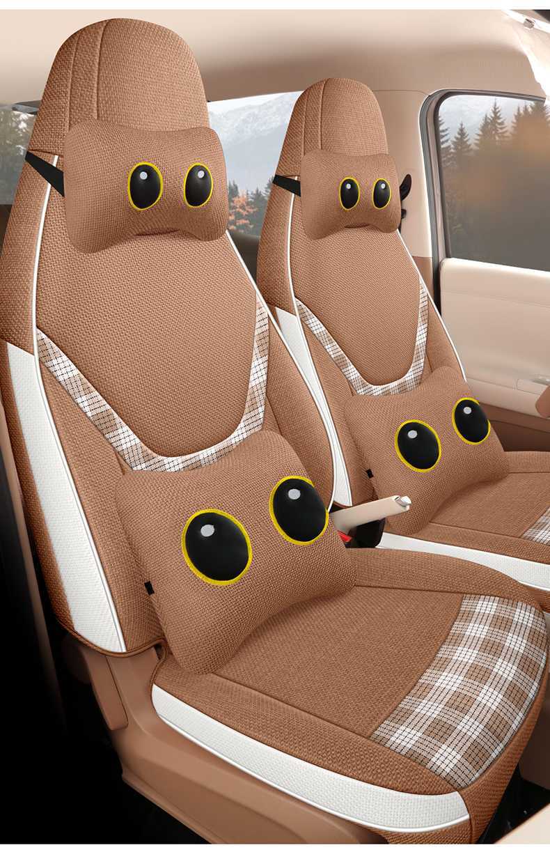 26 models of fifth-generation Wuling Hongguang Mini EV seat covers, four-door version, special seat covers, mini linen car seat cushions