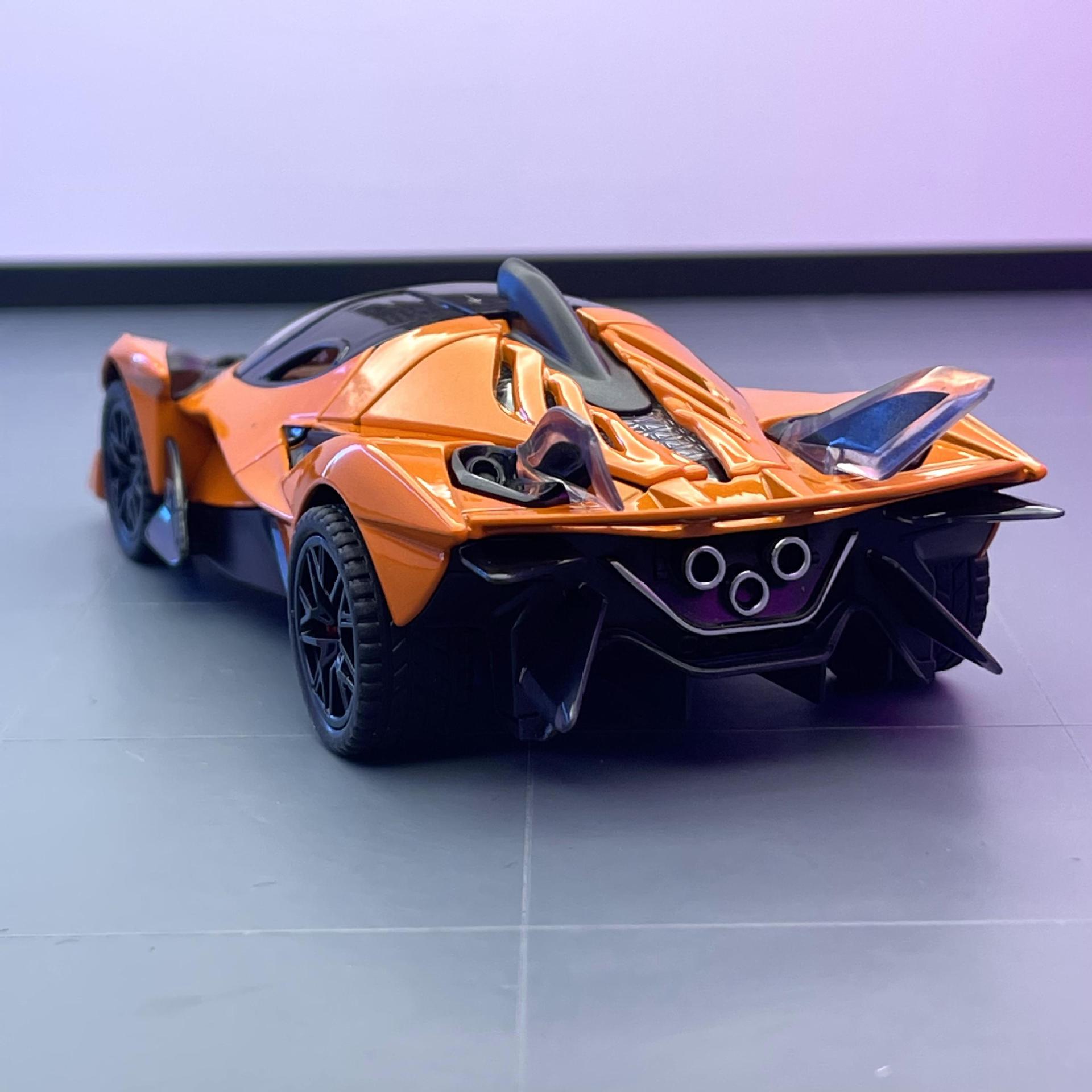 Lijiaxin simulación modelo de coche de aleación 1:32 Apollo Sol Dios Tire hacia atrás coche deportivo sonido y luz modelo de coche de juguete adornos