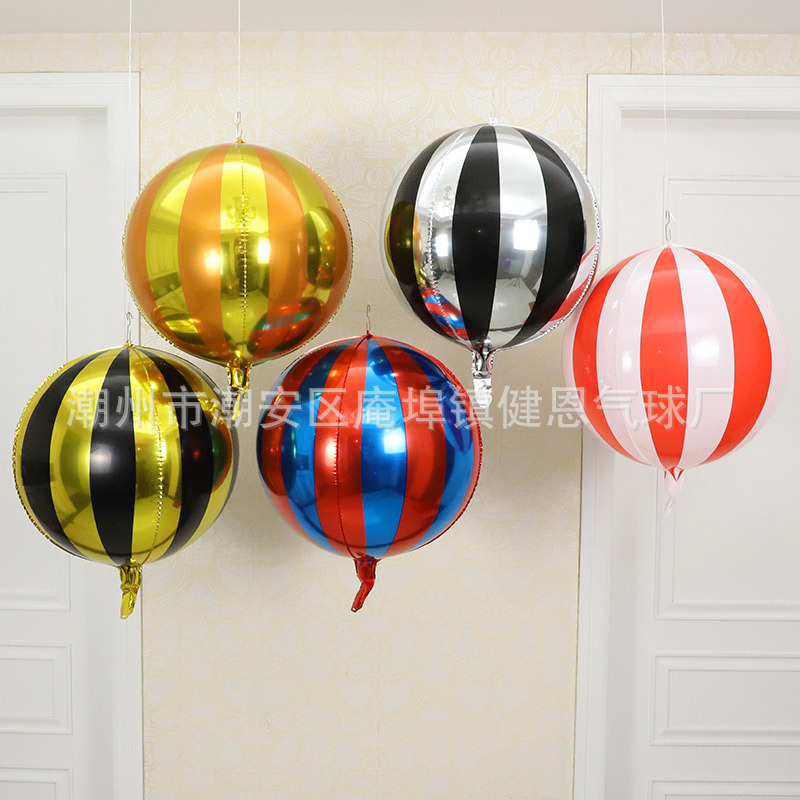 Nueva transfronteriza 22 pulgadas 4D película de aluminio Bola de Espejo de cumpleaños de la boda KTV centro comercial decoración del partido flotante vacío globo de helio