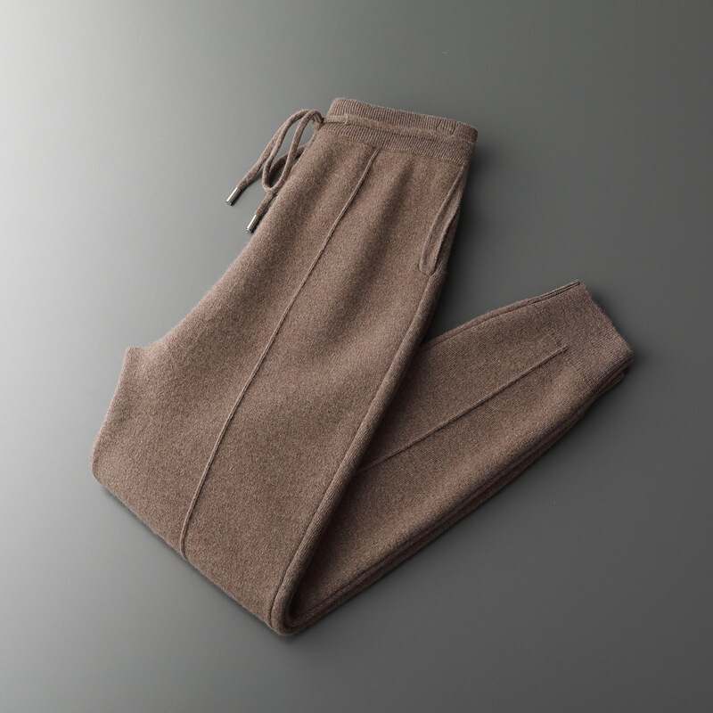 24 Autumn and Winter Men's Wool Pants Casual Sweater Pants Knitted Sports Pants Outer Wear Cashmere Pants Thickened High Elastic Cross-border 24 Autumn and Winter Men's Wool Pants Casual Sweater Pants Knitted Sports Pants Outer Wear Cashmere Pants Thickened High Elastic Cross-border