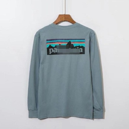 Logotipo de comercio exterior Classic Outdoor Mountain Series Camiseta de manga larga del mismo estilo para hombres y mujeres