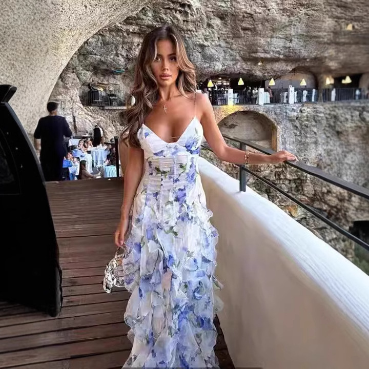 Fashionable shiffon long elegant evening dress