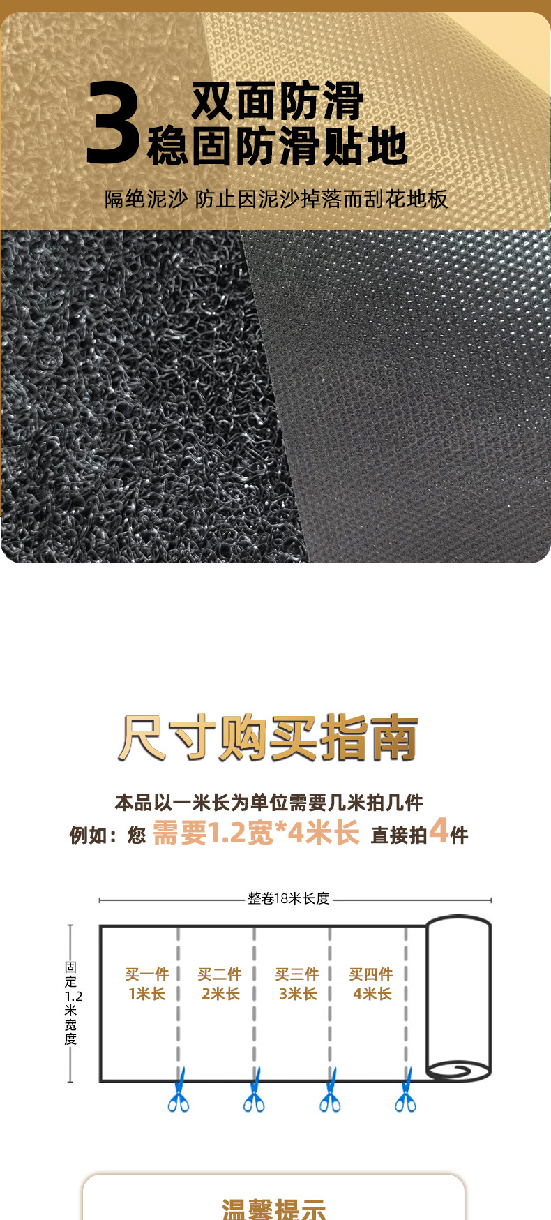 Manufacturer's Ready-Stock Thickened and Densely Woven Wire Loop Roll Material, Can Be Cut, Non-Slip, Waterproof, Automotive Pvc Floor Mat Commercial Roll Material