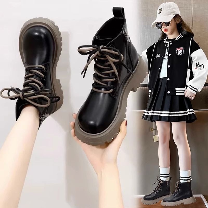 爆款儿童靴子女童马丁靴2025新款秋冬雪地靴加绒男童大棉鞋短靴女