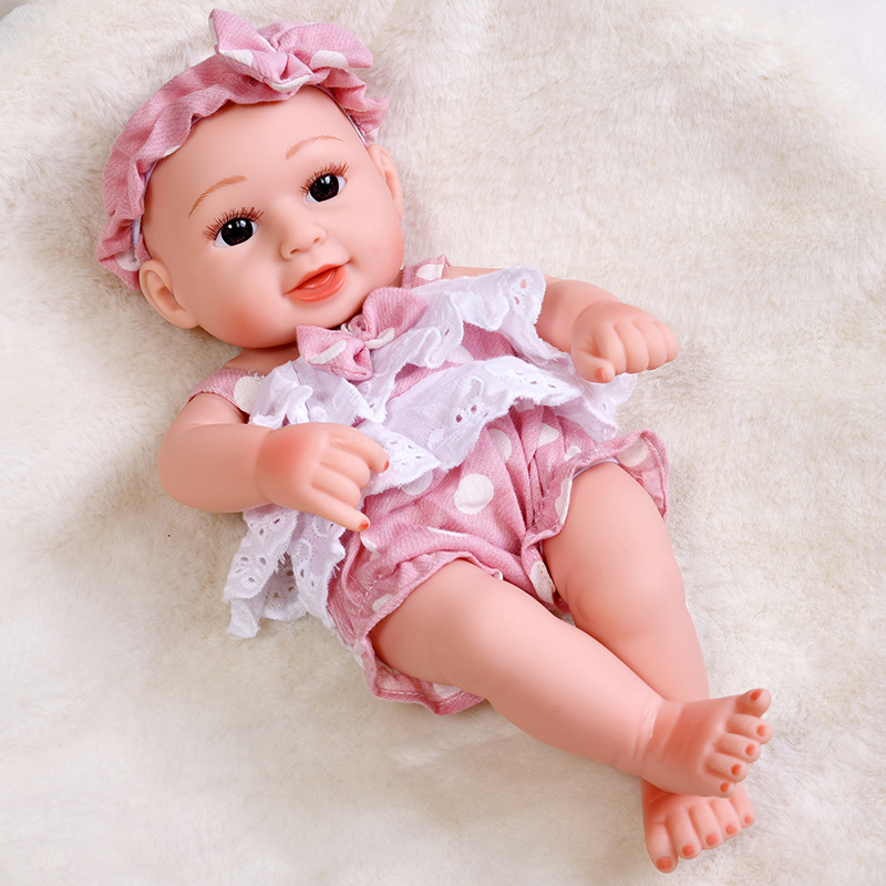 Simulación bebé renacido muñeca 30cm vinilo muñeca suave pegamento bebé dormir calmante niños jugar casa juguete
