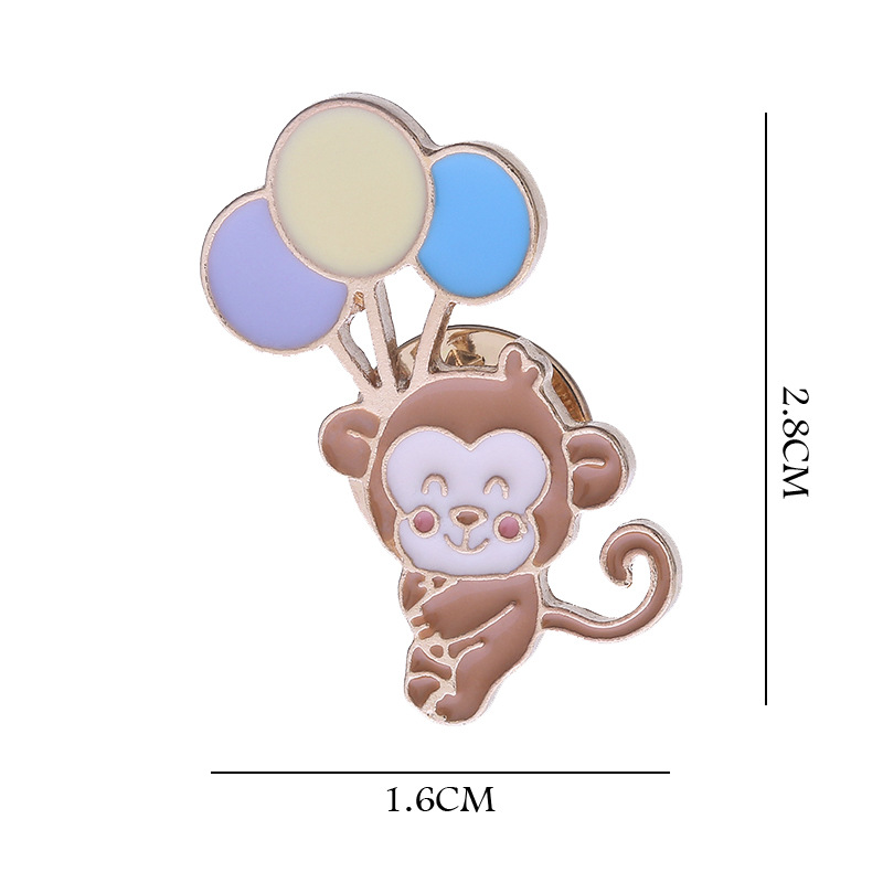 Cute Style Cute Pin Balloon Elephant Giraffe Zinc Alloy Enamel Unisex Brooches