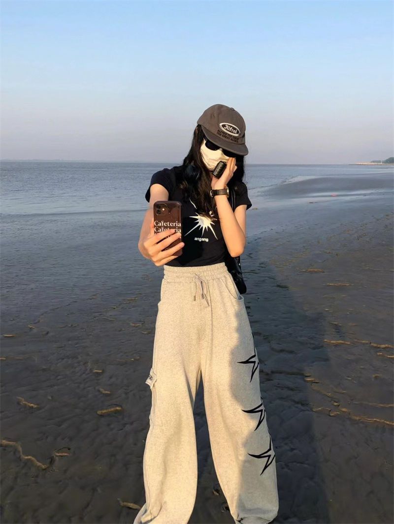 Title 16, Kadın Yıldız İşlemeli Geniş Paça Pantolon, şık ...