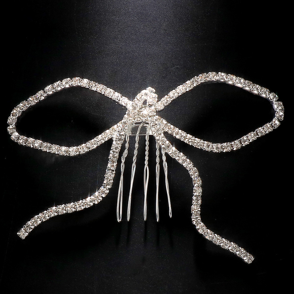 Nuevo gran arco de hadas peinado exagerado diamante disco joyería para el cabello de lujo de alta calidad accesorios para la cabeza mujer