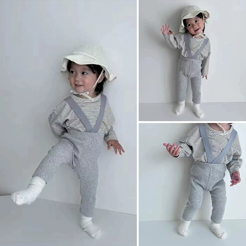 Детский полупальто-деми-сезон хлопковая петелька для мужчин и женщин, девочки, комбинезон, брюки, высокая талия
