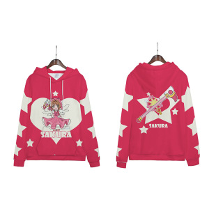 Dianxiaoying cartoon sweater women's hooded autumn and winter small casual all-match coat two-dimensional top fashion