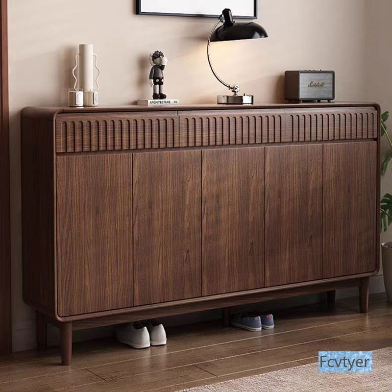 Changyuebang Doorway 2025 Chinese Solid Wood Shoe Cabinet Entrance Partition Cabinet New Multi-Layer Modern Simple Large Capacity