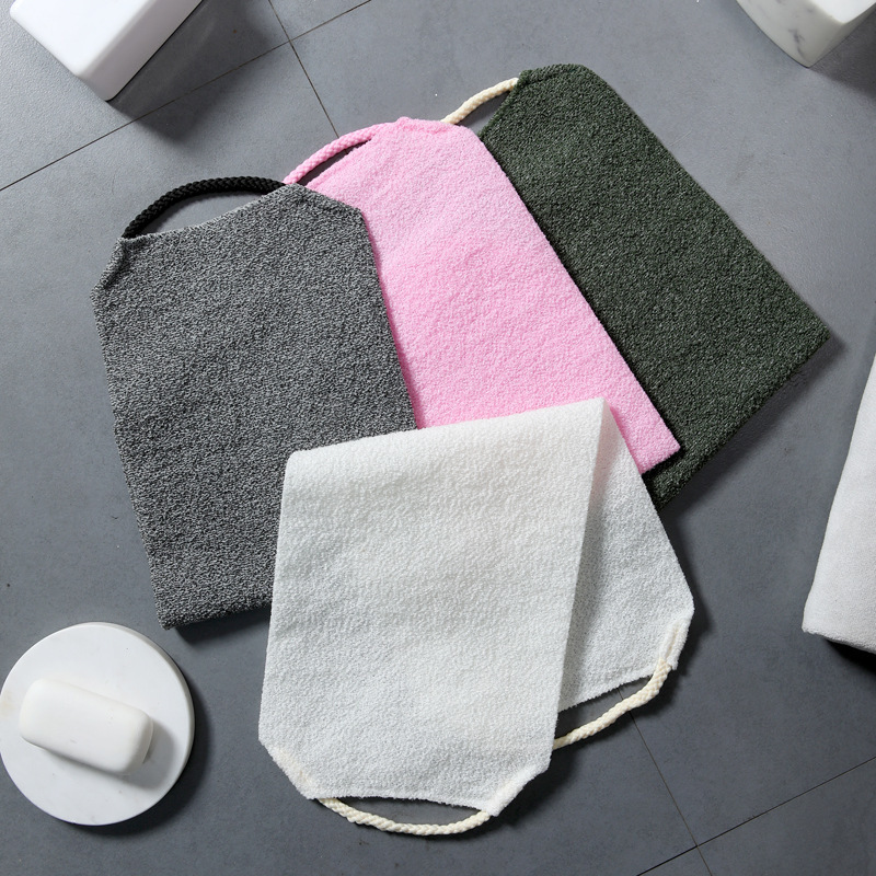 Toalla trasera de estilo coreano elástico exfoliante Toalla de baño Limpieza de baño Toalla de baño de barro baño espalda frotando larga Toalla de baño