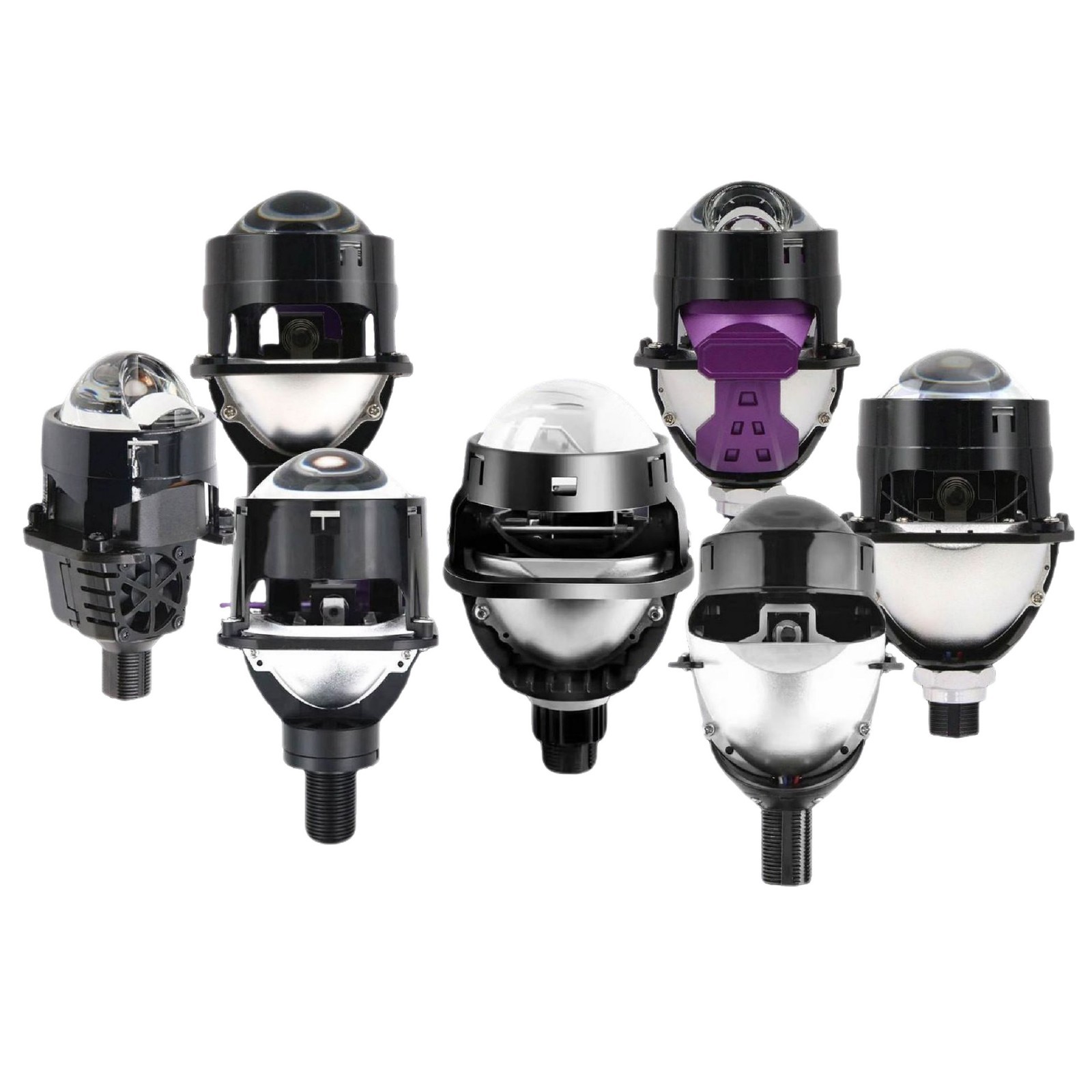 Nueva lente bifocal de gran venta, faro LED para coche de 2,5 pulgadas, lente láser de 65W, foco superbrillante, universal no destructivo