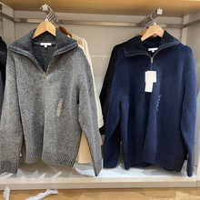 日单合作款男装女装秋冬舒芙蕾罗纹拉链针织衫毛衣毛衫外套471993