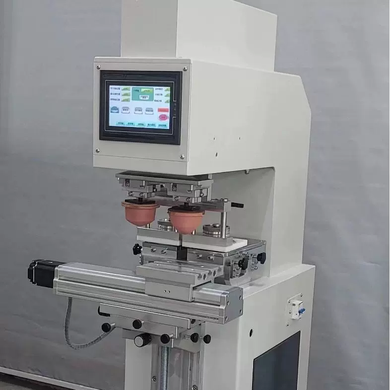 伺服油盅双色穿梭移印电子日用品玩具移印机半自动印刷面积印刷机