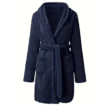P 48695 Fleece Hooded Pajamas Robe ��ɫ��ñ˯�� �羳ŷ��