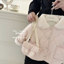 女童棉服外套冬装新款2025秋冬季小童棉衣儿童女宝宝加绒夹棉棉袄