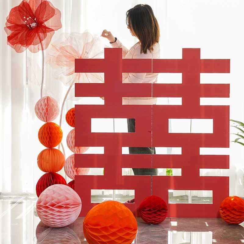 立體喜字落地KT板結婚房訂婚宴婚禮裝飾布置裝扮用品