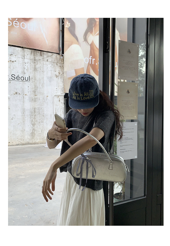 Borsa a spalla argento donna stile balletto borsa sottobraccio_voghion.com