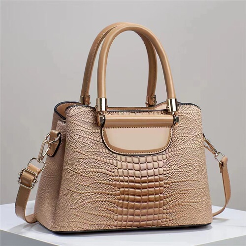 High-end fashion crocodile pattern handbag, western style casual shoulder bag, European and American style simple large capacity crossbody bag for women