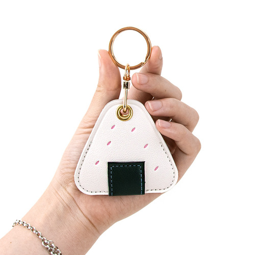 Bamenchongshe personalized creative keychain cute small gift cartoon fruit water drop square access control card leather case