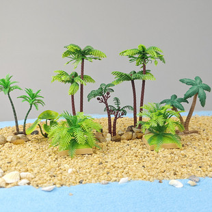 New Tropical Ocean Simulation Coconut Tree Coconut Palm Micro Landscape DIY Ocean Beach Seaside Landscaping Jewelry Small Ornaments