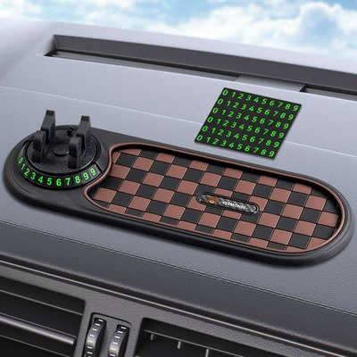 interior decoration supplies: Anti-slip mat - sl-oval-plaid-anti-slip-mat-black-brown-single-ao1di