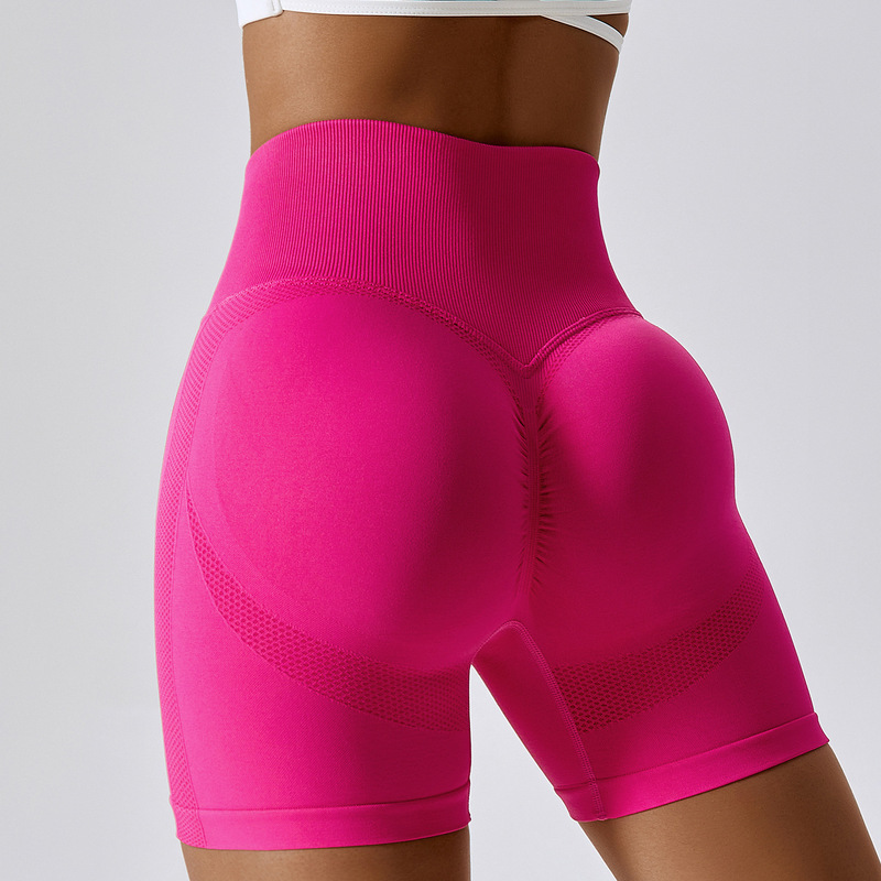 European and American Women's Seamless Yoga Hip Tight High Waist Peach Fitness Pants Running Shorts European and American Women's Seamless Yoga Hip Tight High Waist Peach Fitness Pants Running Shorts