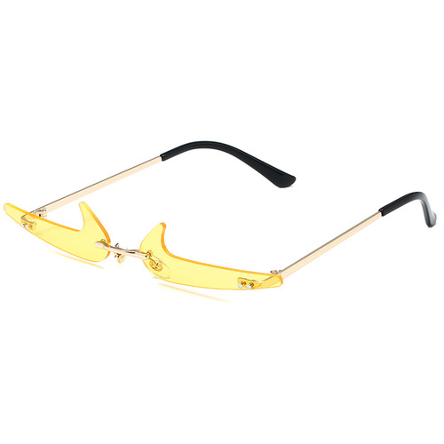  New Special Shaped Sunglasses Fashion Simple Frameless Personalized Sunglasses Internet Celebrity Ins Trend Street Photography Glasses