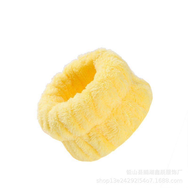 Nueva correa de muñeca de color sólido simple deportes máscara de anillo de muñeca de franela a prueba de sudor para lavado de cara muñeca impermeable especial