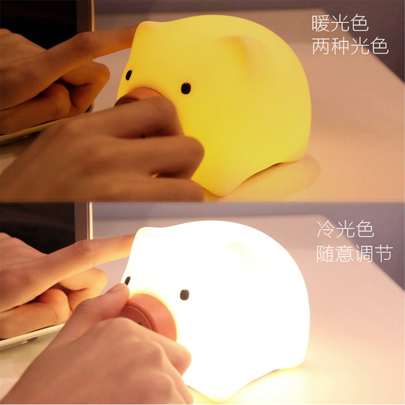 Ye Ming Pig Night Light Baby Breastfeeding Sleeping Cartoon Night Light Girls Cute Creative Gift Children Pat Lamp