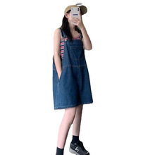 韵十八春夏季新款孕妇牛仔背带裤时尚薄款短裤怀孕托腹裤子8335