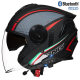 Motorcycle 3/4 Helmet Riding Helmet Double Mirror with Bluetooth Headset Motorcycle Helmet Electric Car Riding Helmet