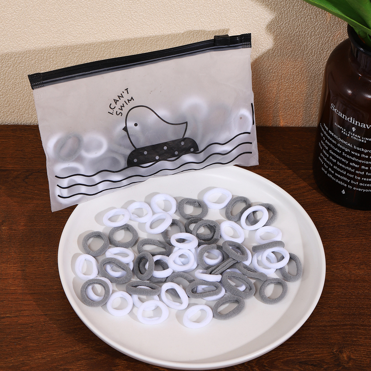 Gray and white bird bag 100 pieces