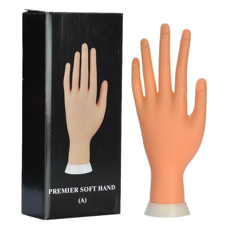 Nail art can be positioned practice prosthetic hand can be bent can be positioned left hand soft hand model nail art left and right hand hand model