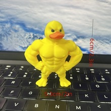 跨境新品3d打印玩具创意肌肉腿鸭子雕像工艺品鸭子玄关家居桌面