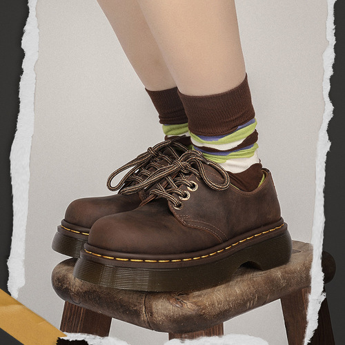 Big-toe shoes, genuine leather ugly shoes, classic slip-on Martin shoes, retro Mary Jane thick-soled loafers, women's small leather shoes