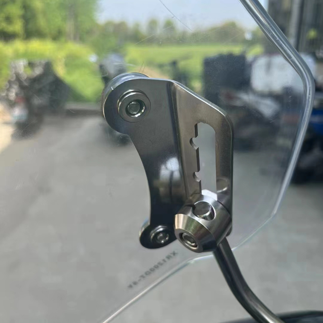 Universal Pedal Motorcycle Windshield Battery Car Front Windshield Thickened Wear-resistant Explosion-proof Stainless Steel Bracket