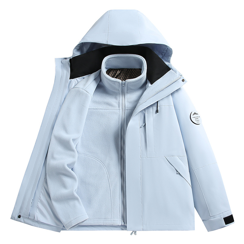 Jacket Women's 2025 New Three-In-One Outdoor Sports Windproof and Waterproof Mountaineering Hiking Hard Shell Jacket for Men