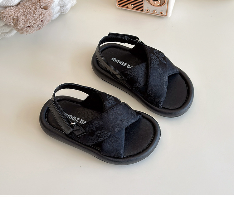 Kids Adjustable Strap Sandals Soft Sole Non Slip Beach Shoes_voghion.com