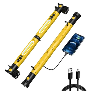 New emergency auto repair light, multifunctional magnetic connection repair work light, outdoor rechargeable lighting with hook